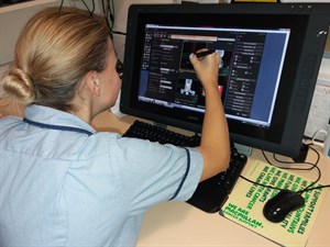 Nurse at screen