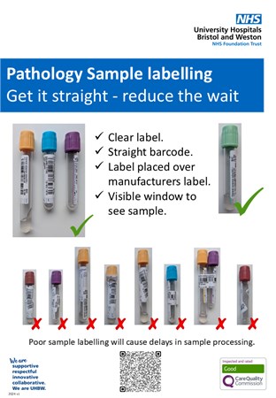 UHBW Sample Labelling Poster